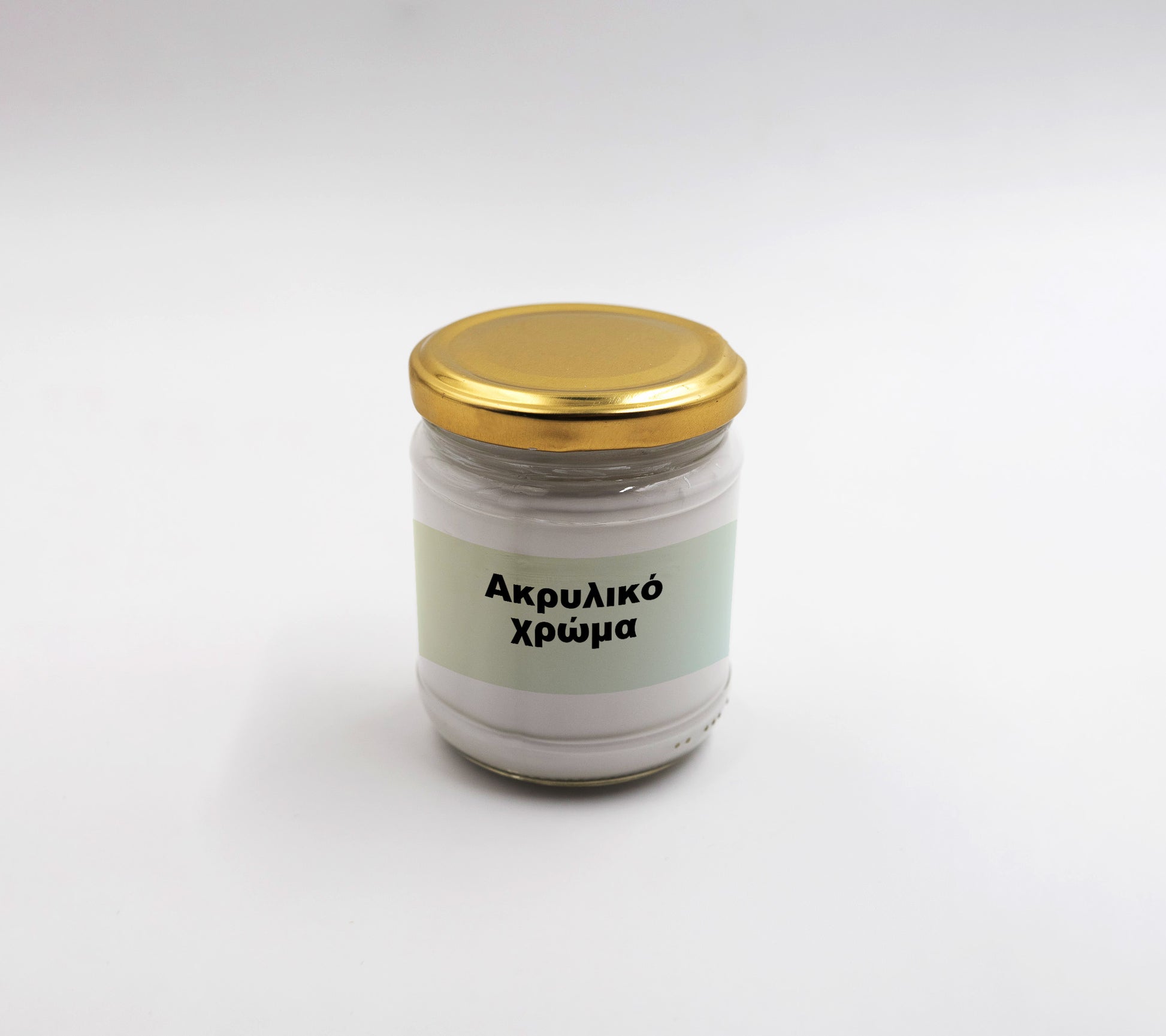 Ακρυλικό χρώμα λευκό. White acrylic color. 